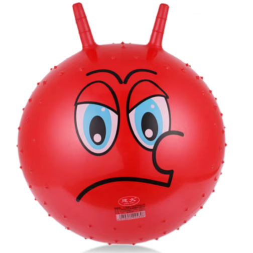 Minge de Sărit cu Mânere – Jucărie Distractivă cu Fețe Haioase (culoare aleatorie)