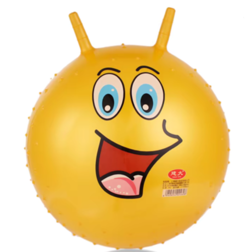 Minge de Sărit cu Mânere – Jucărie Distractivă cu Fețe Haioase (culoare aleatorie)
