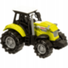 Tractor de jucărie verde cu plug roșu și lumini