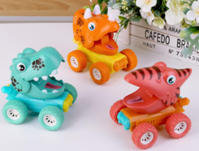 1buc. Mașinuță Dinozaur Colorată Press & Go (model aleatoriu) | image