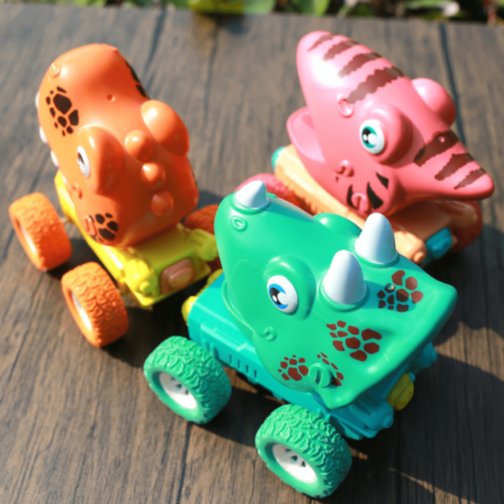1buc. Mașinuță Dinozaur Colorată Press & Go (model aleatoriu)