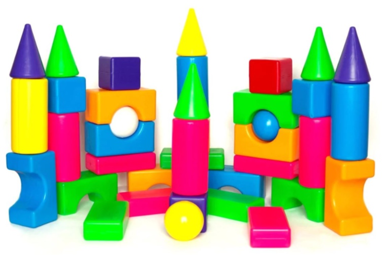 Mega Set de Construcție cu Forme Geometrice Colorate, 43 piese 