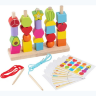 Set de Coloane Colorate cu Forme Geometrice și Activități Interactive