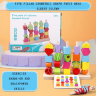 Set de Coloane Colorate cu Forme Geometrice și Activități Interactive
