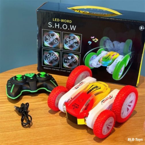 Mașinuță de Cascadorii cu Telecomandă și LED – Model Flip 360°