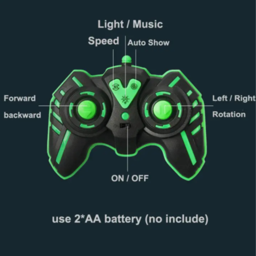 Mașinuță de Cascadorii cu Telecomandă și LED – Model Flip 360°