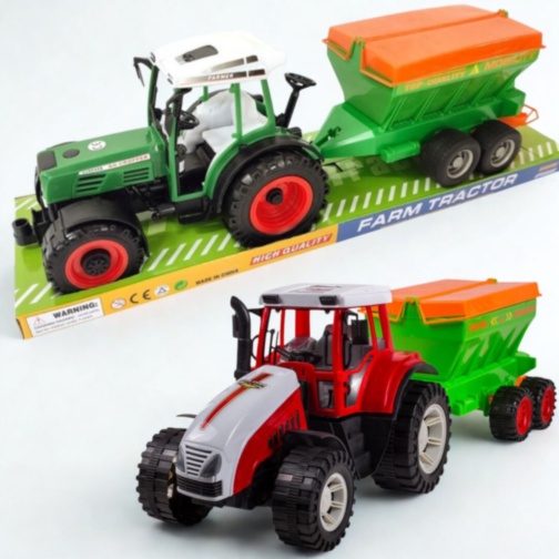 Tractor de Jucărie cu Remorcă pentru Fermă (culoare aleatorie)