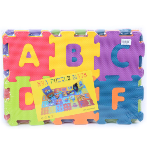 Covoraș Puzzle din Burete cu Litere, 36 piese 