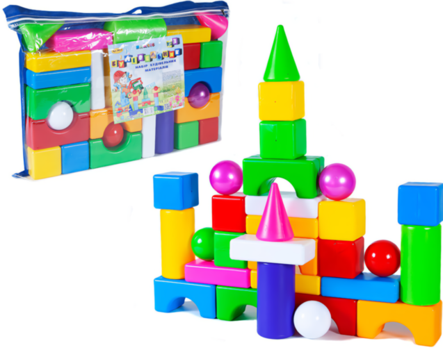 Set de Construcție cu Forme Geometrice Colorate  