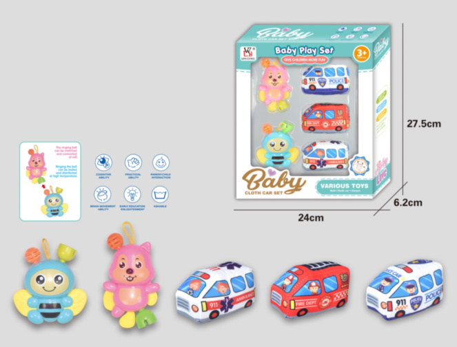 Set de Jucării pentru Bebeluși – Mașinuțe și Figurine