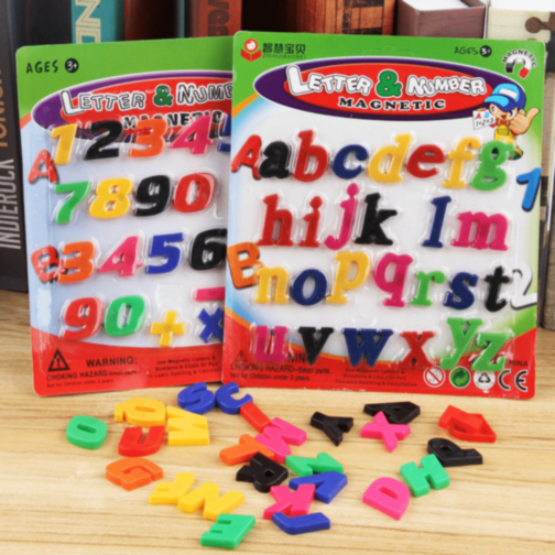 Litere Magnetice Minuscule Colorate pentru Copii