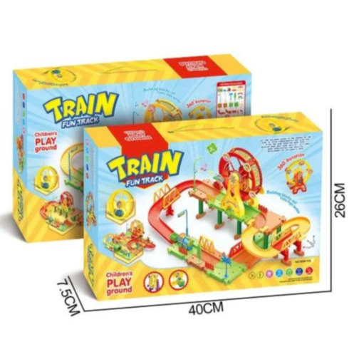 Set tren electric cu pistă și roată panoramică