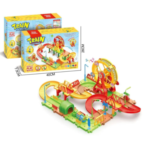 Set tren electric cu pistă și roată panoramică