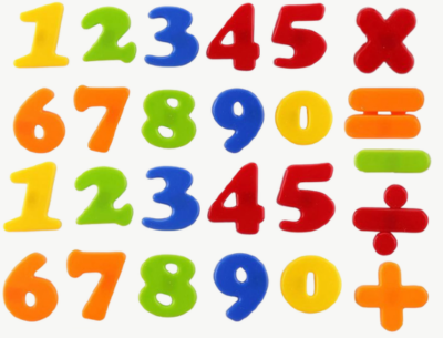Set 26 cifre și semne magnetice colorate | image