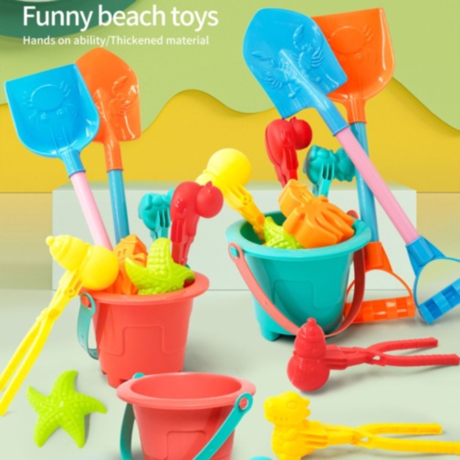 Set Nisip cu Găletușă, Clești și Lopeți Colorate (culoare aleatorie)
