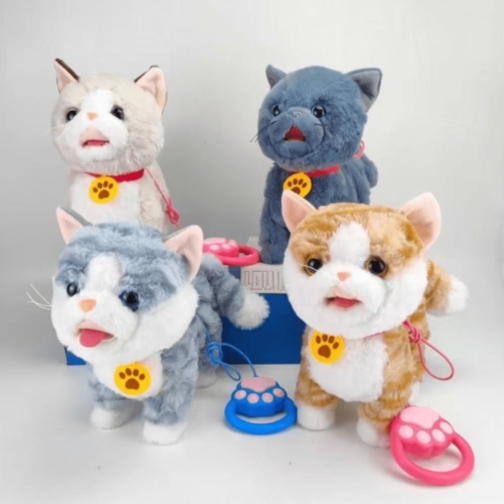 Pisicuță Interactivă cu Telecomandă și Sunete (culoare aleatorie)