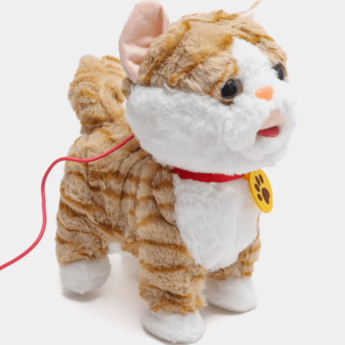 Pisicuță Interactivă cu Telecomandă și Sunete (culoare aleatorie)