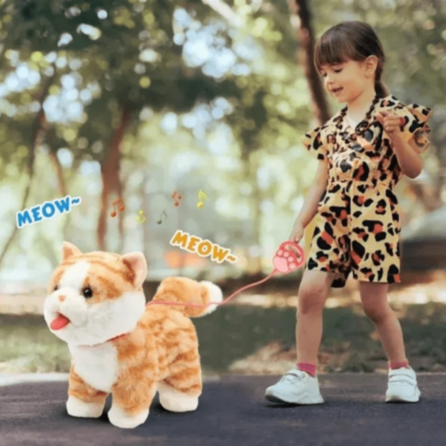 Pisicuță Interactivă cu Telecomandă și Sunete (culoare aleatorie)