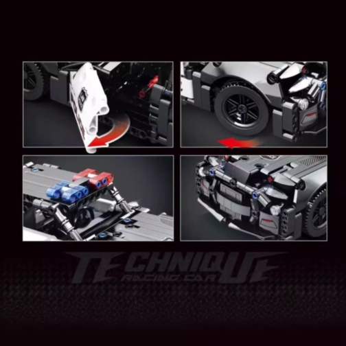 Mașină de Poliție de Asamblat cu Telecomandă – Set Tehnic 2.4GHz, 352 piese  