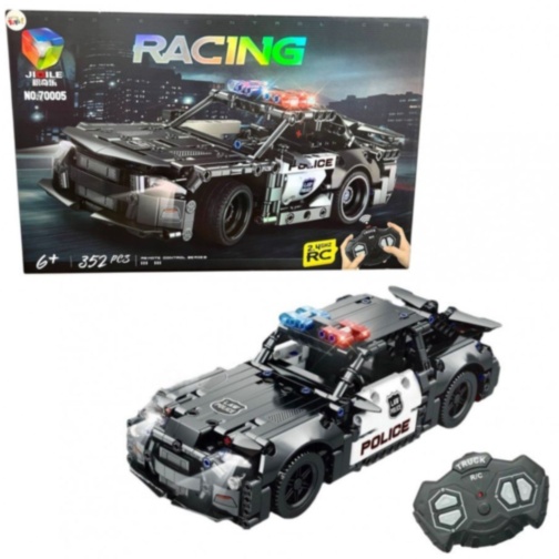 Mașină de Poliție de Asamblat cu Telecomandă – Set Tehnic 2.4GHz, 352 piese  