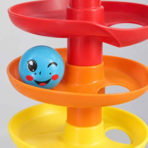 Turn cu piste spiralate si bile pentru copii