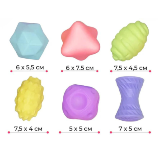 Set 6 mingi moi pentru dezvoltarea abilităților motorii