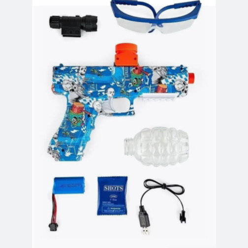 Pistol Automat de Jucărie cu Bile Gel Orbeez și Laser – Distracție cu Precizie și Siguranță