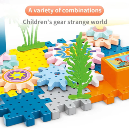 Set Blocuri Rotative Dinozauri Interactiv