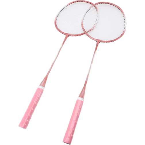 Set 2 Rachete Badminton Roz cu Geantă 