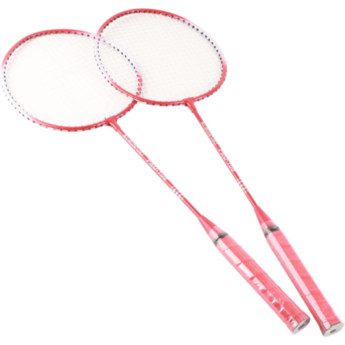 Set 2 Rachete Badminton Roz cu Geantă 
