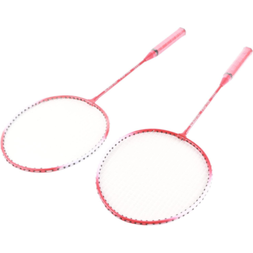 Set 2 Rachete Badminton Roz cu Geantă 