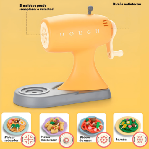 Mașină Jucărie Noodle Maker cu Pastă Colorată