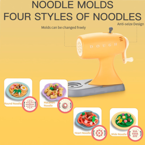 Mașină Jucărie Noodle Maker cu Pastă Colorată