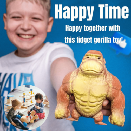 1buc. Gorilă Super Stretch din Cauciuc – Jucărie Antistres și Distractivă (culoare aleatorie) 