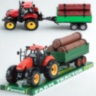 Tractor jucărie pentru copii cu remorcă pentru bușteni (culoare aleatorie)