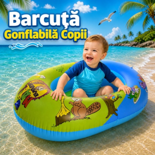Bărcuță Gonflabilă Copii pentru Piscină și Mare