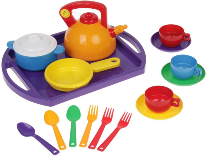 Set de Tacâmuri și Oale cu Tăviță, 17 Accesorii 