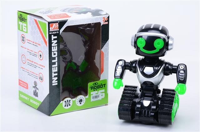 Robot Electronic cu Șenile, Merge cu Sunete și Lumini
