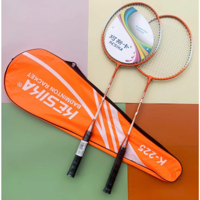 Set 2 Rachete Badminton Portocalii cu Geantă de Transport | image