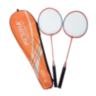 Set 2 Rachete Badminton Portocalii cu Geantă de Transport