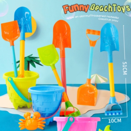 Set Jucării Nisip „Castel Magic” cu Găletușă și Unelte Extra-Lungi (culoare aleatorie)