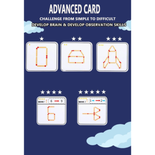 Puzzle Educațional Matchstick - Joc de Construcție și Logică