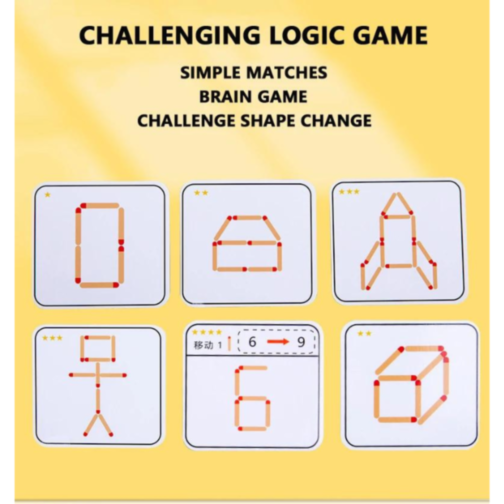Puzzle Educațional Matchstick - Joc de Construcție și Logică