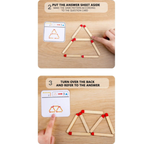 Puzzle Educațional Matchstick - Joc de Construcție și Logică