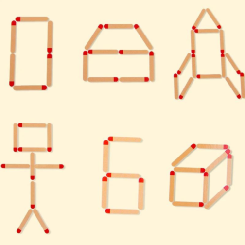 Puzzle Educațional Matchstick - Joc de Construcție și Logică