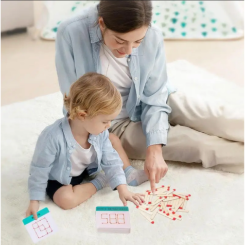 Puzzle Educațional Matchstick - Joc de Construcție și Logică