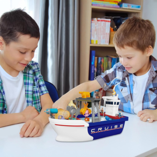Barcă Interactivă Gourmet Voyager cu Accesorii pentru Joacă Creativă