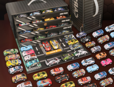 Set 48 Mașinuțe Metalice în Cutie Tip Container – Modele Variate | image