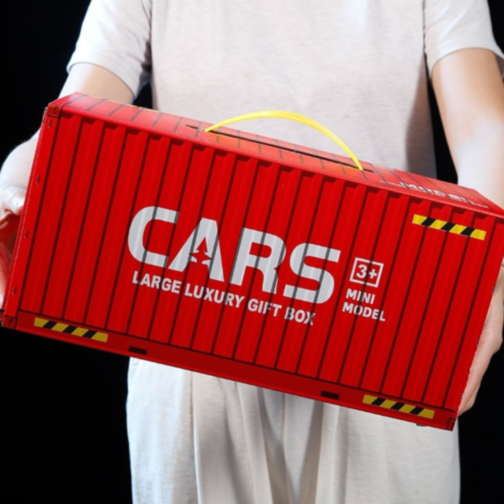 Set 48 Mașinuțe Metalice în Cutie Tip Container – Modele Variate