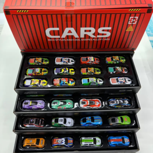 Set 48 Mașinuțe Metalice în Cutie Tip Container – Modele Variate